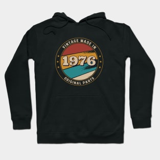 Vintage, Made in 1976 Retro Badge Hoodie